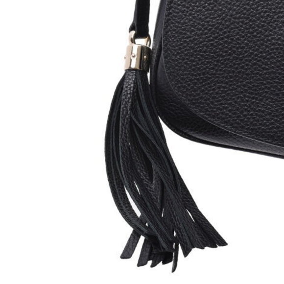 GUCCI Soho Interlocking Chain Shoulder Bag Tassel Calf Un - Picture 8 of 12